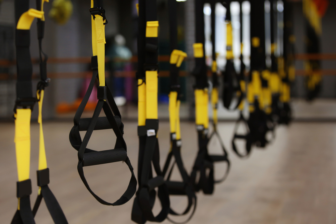 TRX Straps in Modern Gym